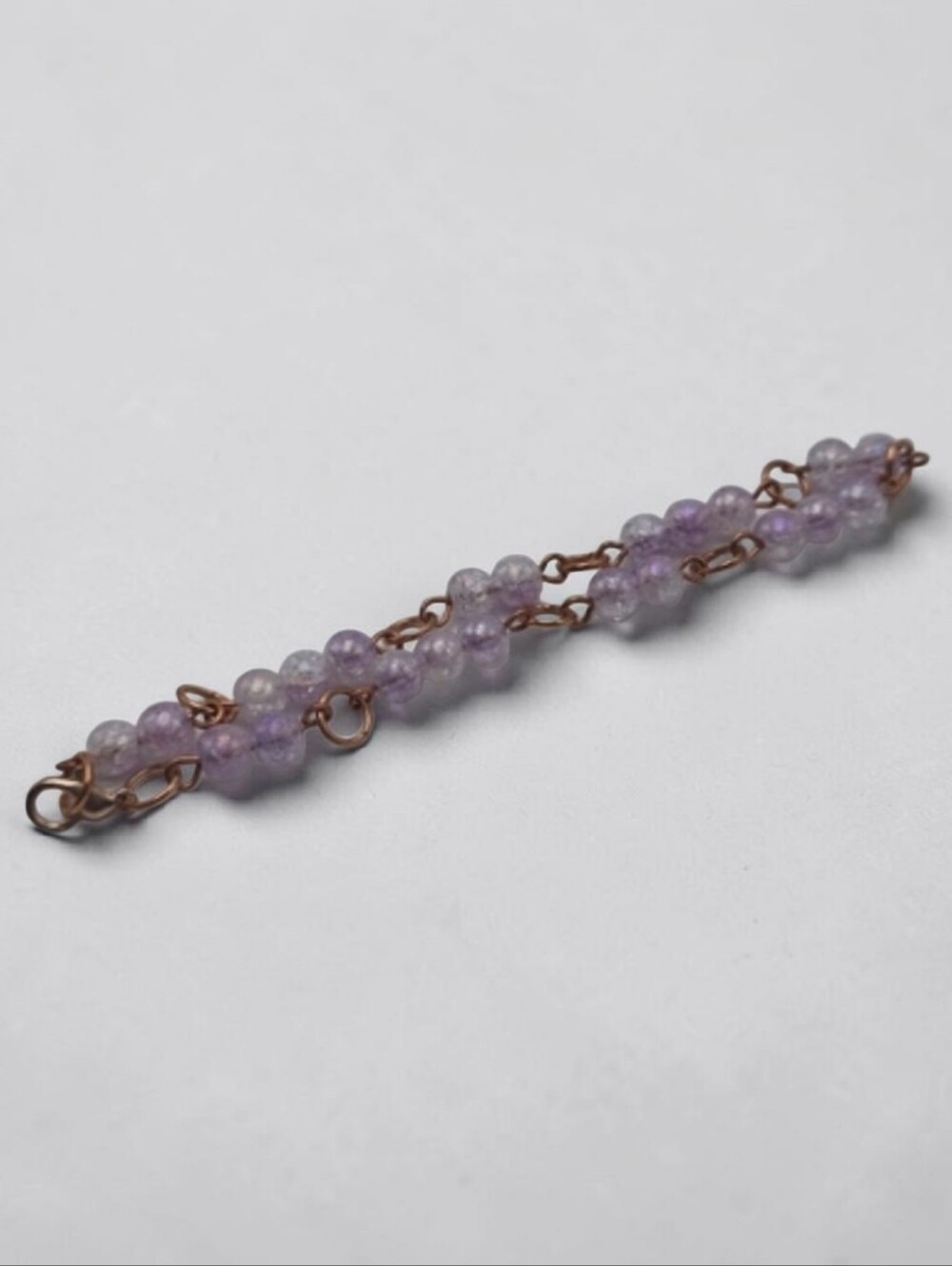 Handmade Light Purple Beaded Anklet Cute Boho Summer Jewelry for Women